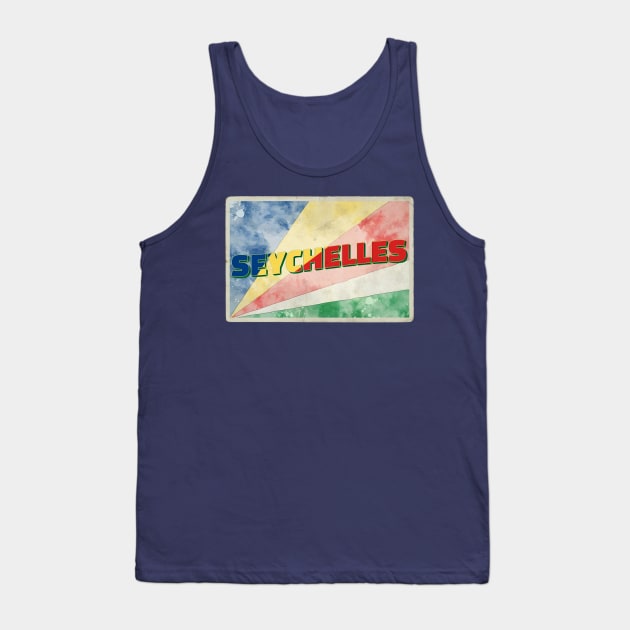 Seychelles Vintage style retro souvenir Tank Top by DesignerPropo